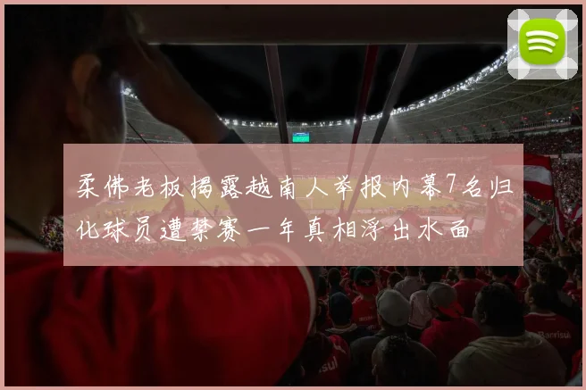 柔佛老板揭露越南人举报内幕7名归化球员遭禁赛一年真相浮出水面